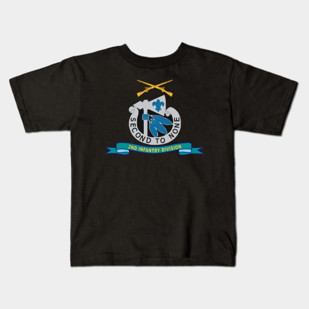 2nd Infantry Division - w Br - Ribbon Kids T-Shirt by twix123844